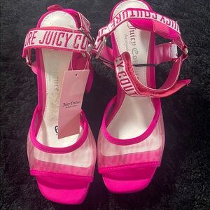 Juicy Couture Pink Ankle-Strap Sandals